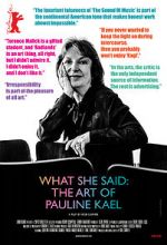 Watch What She Said: The Art of Pauline Kael Sflix